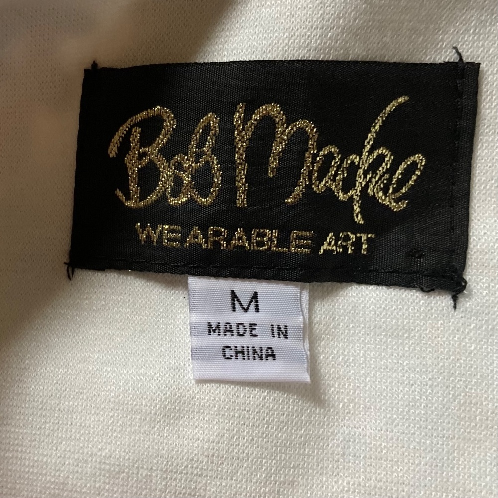 Glamorous Bob Mackie Tunic l Cream / Off White l Turquoise l Gold l Wearable Art - Picture 7 of 13